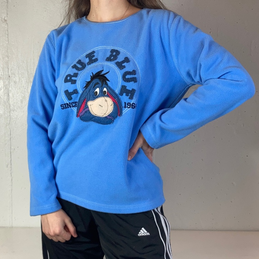 Vintage 90s Eeyore Winnie the Pooh Disney Fleece Crewneck Sweatshirt